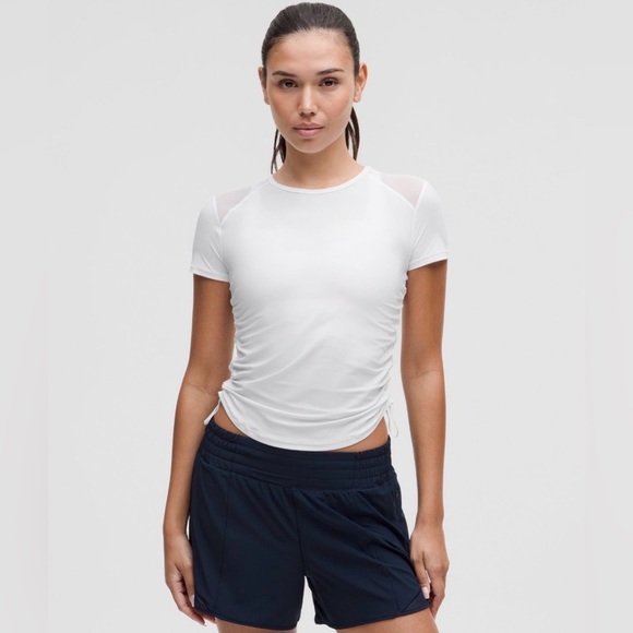 Lululemon Sculpt Cinched Short-Sleeve Shirt in White – Size 14 – NWT - Picture 1 of 5